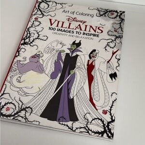 Disney Villains Art of Coloring Book - Black, White, Purple